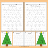 Christmas Tracing Sheets Alphabet A-Z Missing Letters Writ