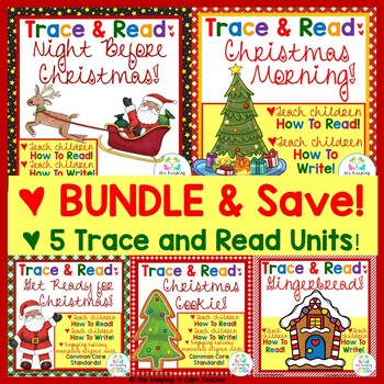 Preview of Christmas Tracing Worksheet BUNDLE
