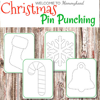 Preview of Christmas Tracing or Push Pin Cards