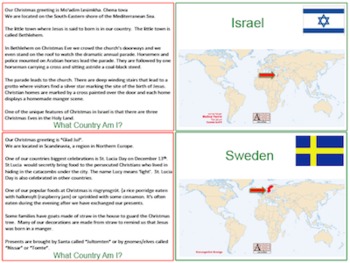 Preview of Christmas Around The World Traditions Inferencing Cards