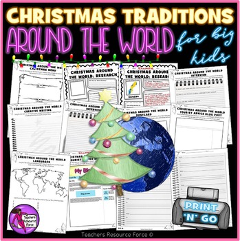 Preview of Christmas Around the World Activities - PRINTABLES