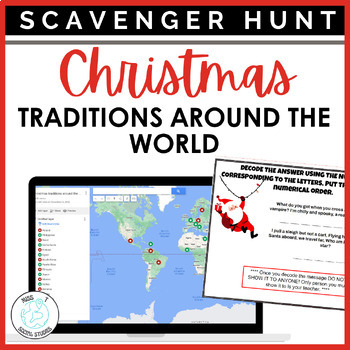 Preview of Christmas Around the World Social Studies activity for middle elementary school