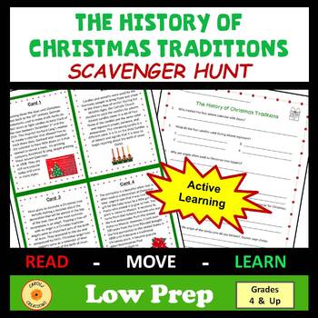 Preview of Christmas Traditions History Activity Scavenger Hunt with Easel Option