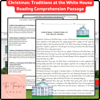 Preview of Christmas: Traditions at the White House Reading Comprehension Passage