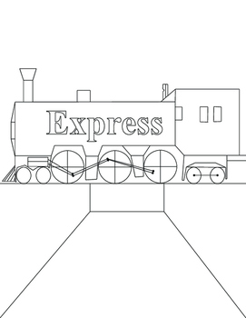 Christmas Train Coloring Page By Awesomeclipart101 Tpt