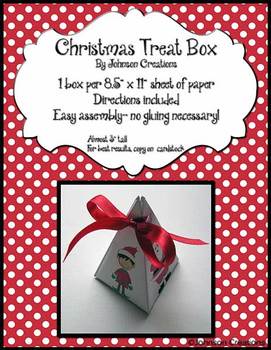 Christmas Treat Box by Johnson Creations | Teachers Pay Teachers