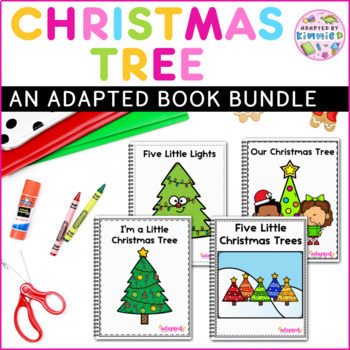 Preview of Christmas Adapted Books for Special Education 4 Christmas Tree Adaptive Books