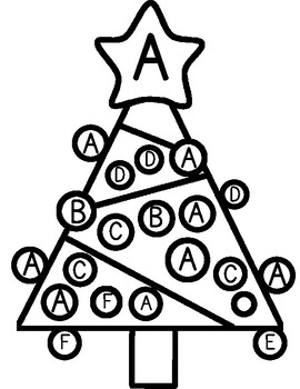 Christmas Tree Alphabet Dot Marker Uppercase letters, Christmas ...