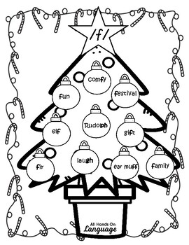 Christmas Tree Speech! /f,k,s,l,r,/ + /s,l,r/ blends Speech Therapy ...
