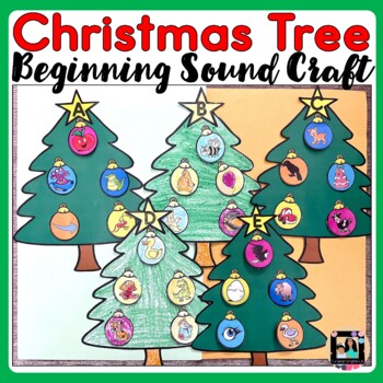 Preview of Christmas Tree Beginning Sound Craft  | Winter Craft | December Alphabet Craft