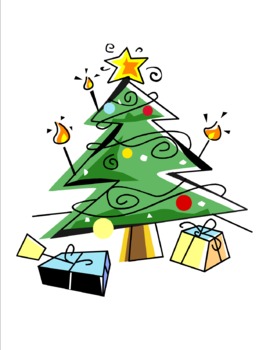 Preview of Christmas Tree Bingo for Preschoolers