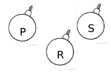 Christmas Tree Bulbs Alphabet Letters Decorations