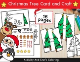 Christmas Tree Card and Craft Activity And Craft Coloring