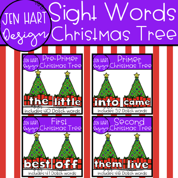 Preview of Christmas Tree Clipart - Sight Word Bundle {Jen Hart Clipart}