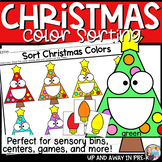 Christmas Tree Color Sorting - Feed the Tree - Preschool Centers