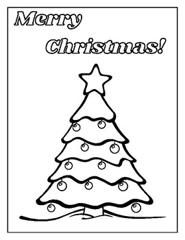 Christmas Tree Coloring Page by Farm to School Classroom-Everyday Mamma