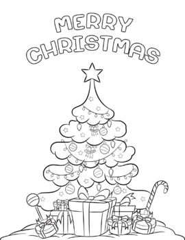 Christmas Tree Coloring Page - Free by Kidzvilly | TPT