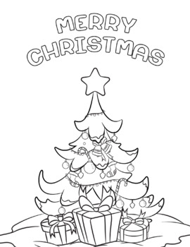 Christmas Tree Coloring Page - Free by Kidzvilly | TPT