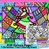 Christmas Tree Coloring Page Fun Christmas Pop Art Tree Co