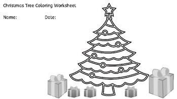 Preview of Christmas Tree Coloring Sheet