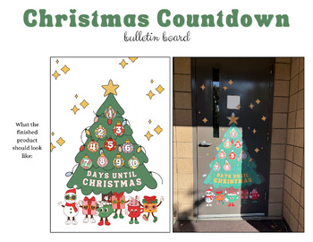 Preview of Christmas Tree Countdown Bulletin Board