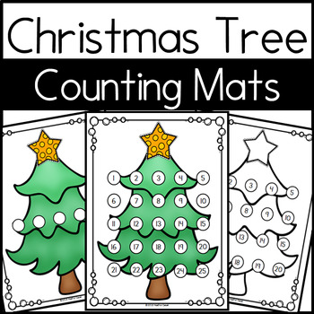 Christmas Tree Counting Hands-On Math Mats 1-25 Low Prep (Pre-K to ...