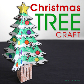 Christmas Tree Craft by WOWorksheets | TPT