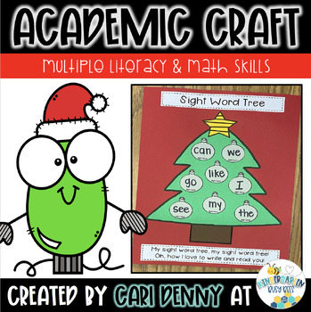 Preview of Christmas Tree Craft | December Math & Literacy Craft | Winter Academic Craft