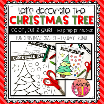 Preview of Christmas Tree Craft! FREE - No Prep - Printable Pages