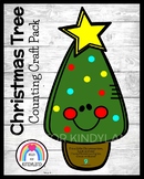 Christmas Tree Craft for Kindergarten with Counting Math Activity