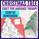 Christmas Tree Craft for Language Therapy - Verbs, Winter 