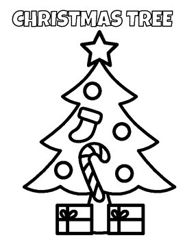 Christmas Tree Cut and Paste Craft Coloring Worksheets for Kids | TPT