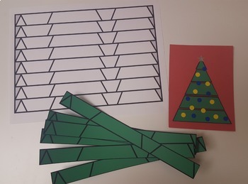Preview of Christmas Tree Cutting Strips - Montessori Style
