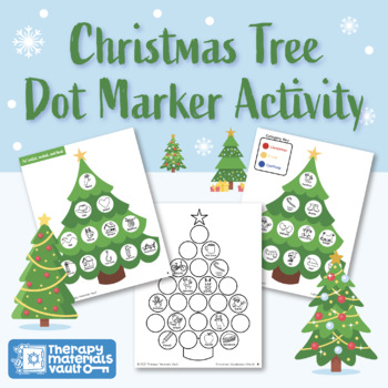 Christmas Tree Dot Marker Activity by Therapy Materials Vault | TPT