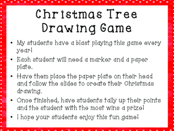 Christmas Tree Drawing Game by Merry Perry Teacher | TpT