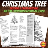 Christmas Tree Drawing Worksheet Packet Art Sub Plan, Midd