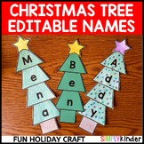 Christmas Tree Editable Name Activity & Craft for Winter B