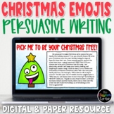 Christmas Tree Emoji Persuasive Writing Activity