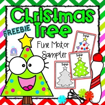 Preview of Christmas Tree FINE MOTOR Sampler | Christmas Tree Craftivity (English & French)