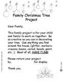Christmas Tree Family Project Printable take home craft