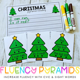Christmas Tree Fluency Pyramids - Sentence Pyramids - Read