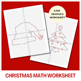 Christmas Tree + Santa's Hat 2 Worksheets Four Quadrant Gr