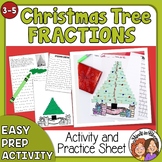 Christmas Tree Fraction Activity plus Measure the Ribbon p