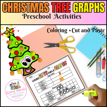 Preview of Christmas Tree Graphing, bulletin board idea Math Preschool Activities /BUNDLE/