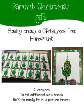 Preview of Christmas Tree Handprint Background