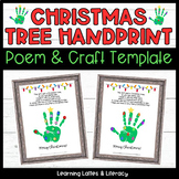Christmas Tree Handprint Poem Template Craft Christmas Hol