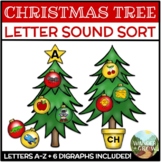 Christmas Tree Beginning Sound Letter Match | Holiday Lite