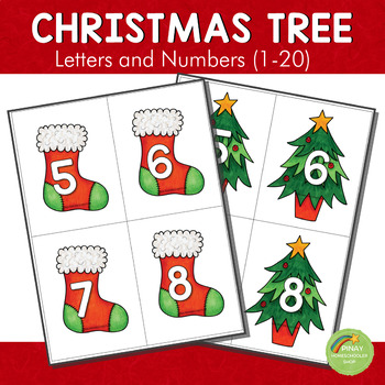 Christmas Tree Letter and Number Cards by Pinay Homeschooler Shop
