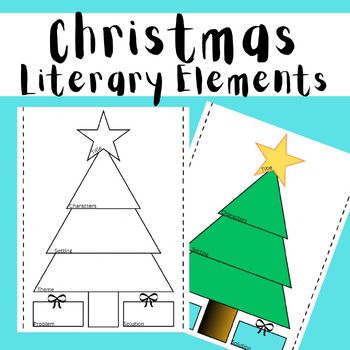 Preview of Christmas Tree Literary Elements Graphic Organizer