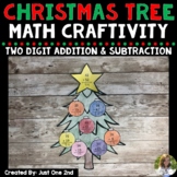Christmas Tree Math Craftivity: Two-Digit Addition & Subtraction